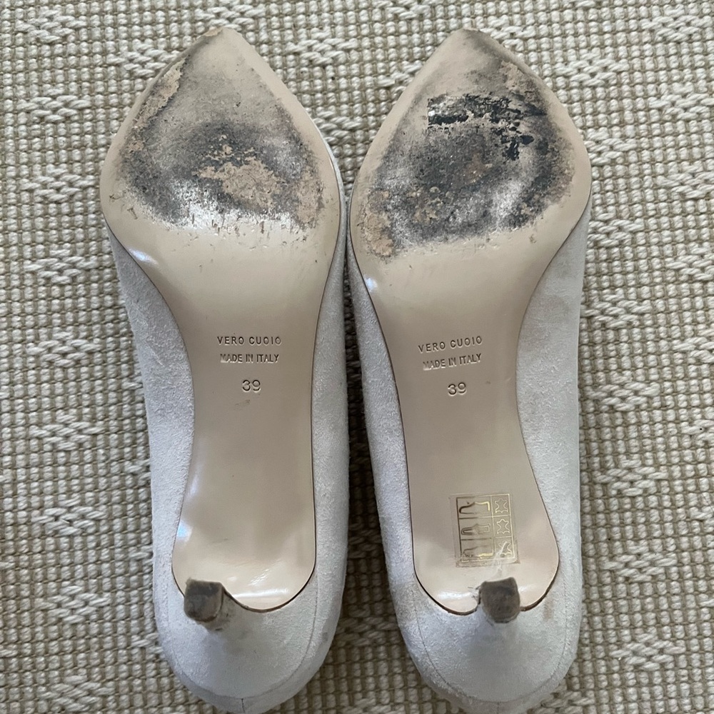 Barneys New York Suede Pointy Toe Pumps - Picture 6 of 11